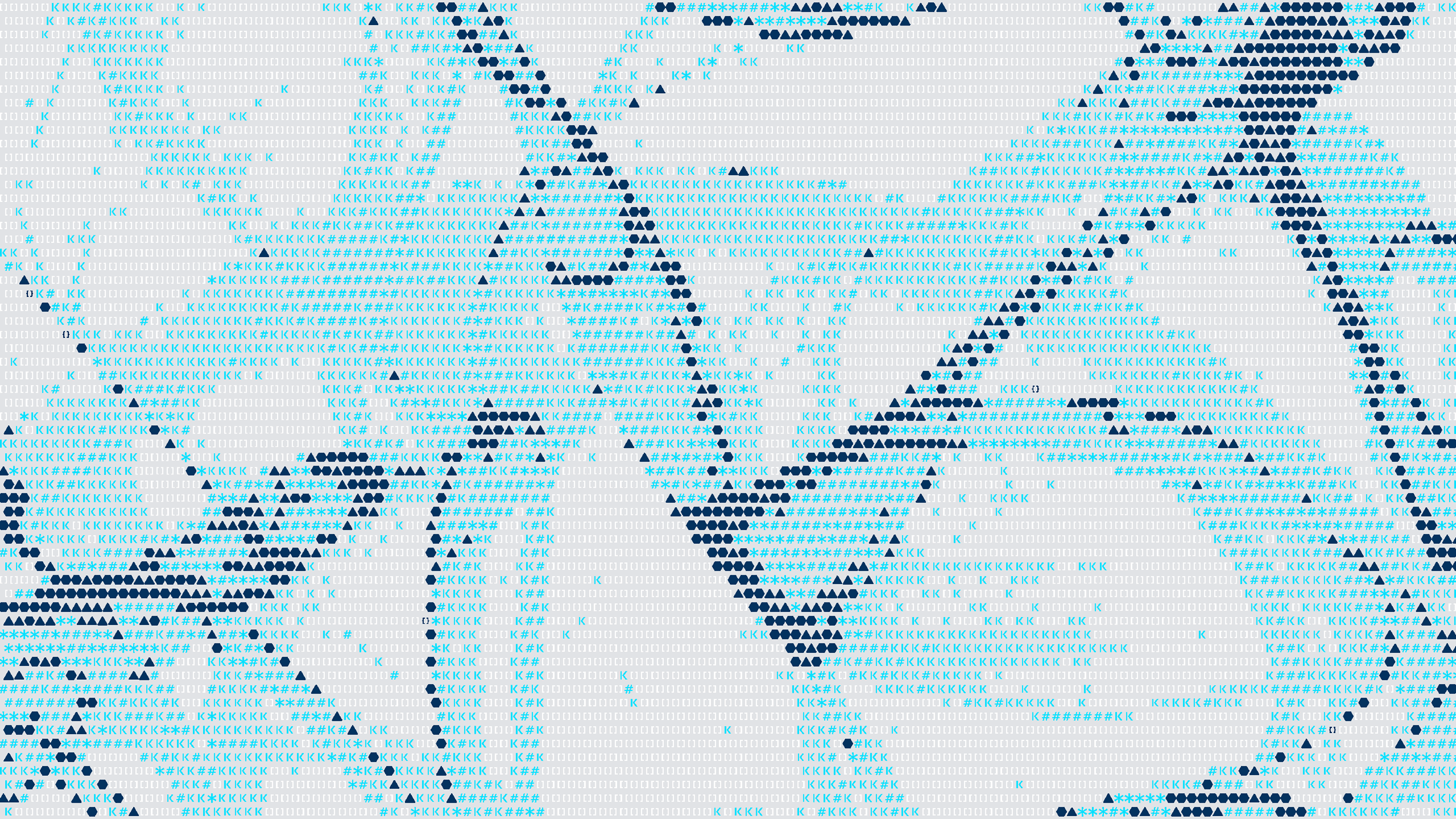 Abstract ASCII market map in Mayospell blue